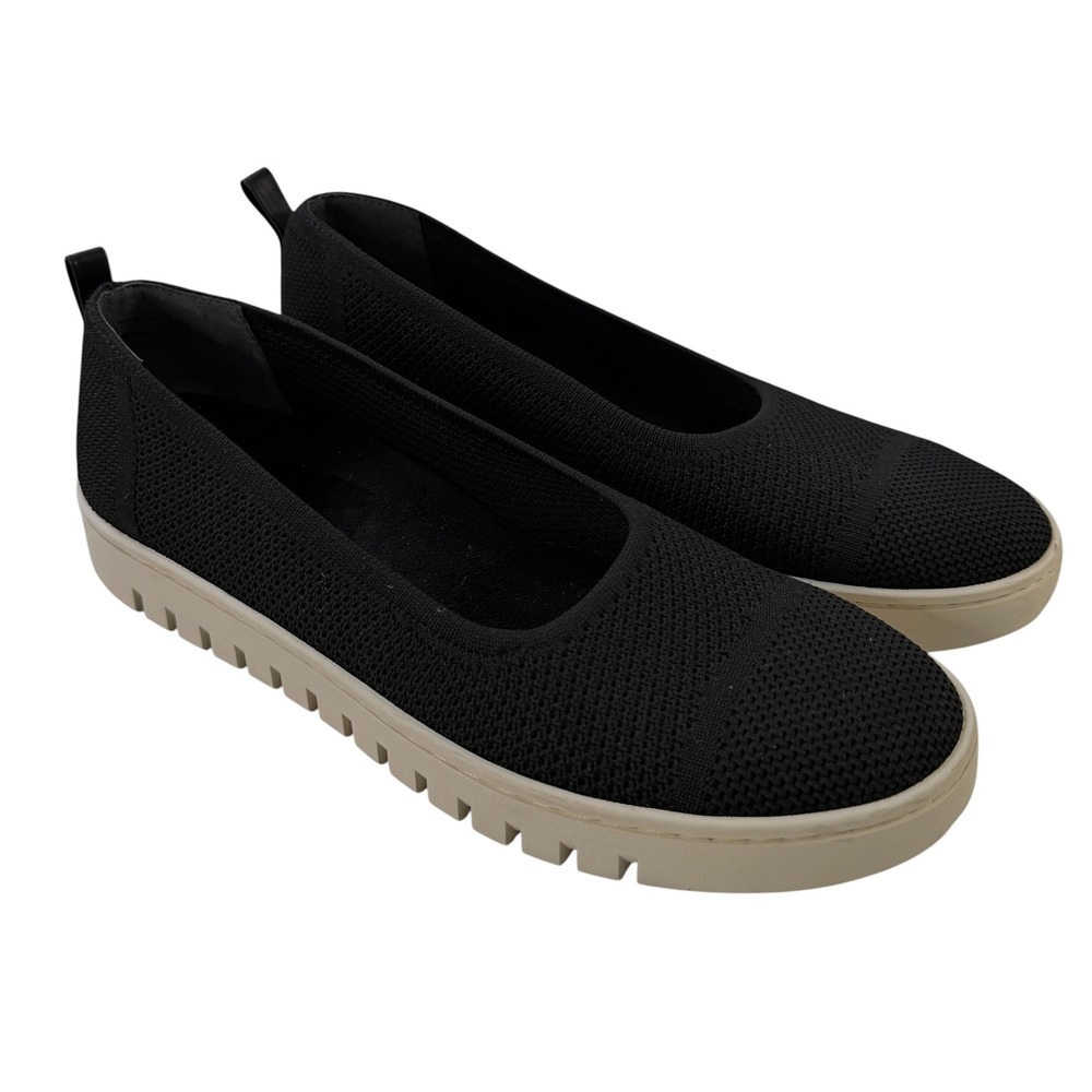 Vionic Uptown Skimmer Knit Black Slip On Flats Womens 8 Orthotic Comfort Shoes